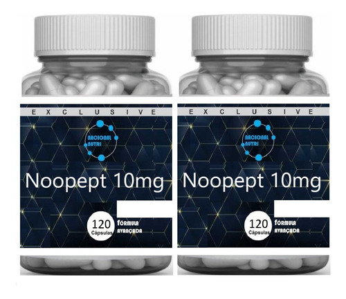 Kit 2 Noopept 10mg 120 Cáp Premium Sabor Neutro