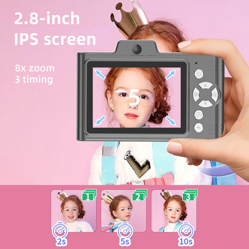 Câmera Portátil 1080p Câmera Compacta 48mp Lentes Duplas 8 ×