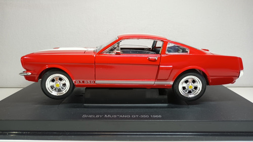 Rojo Mustang Shelby Gt350 1966 Escala 1 18 