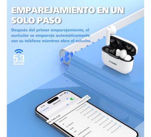 Audífonos Inalámbricos Bluetooth V5.3 Con Carga Rápida C38