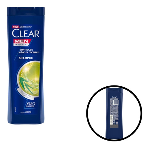 Shampoo Anticaspa Controle E Alívio Coceira 400ml Clear Men