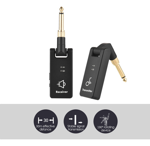 - Transceptor Inalámbrico Y Conector De Guitarra Con