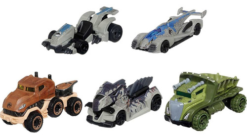 Hot Wheels Jurassic World Dominion - Paquete De 5 Vehículos