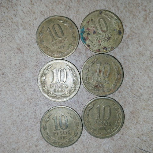 Moneda Antigua De 10 Pesos Angel