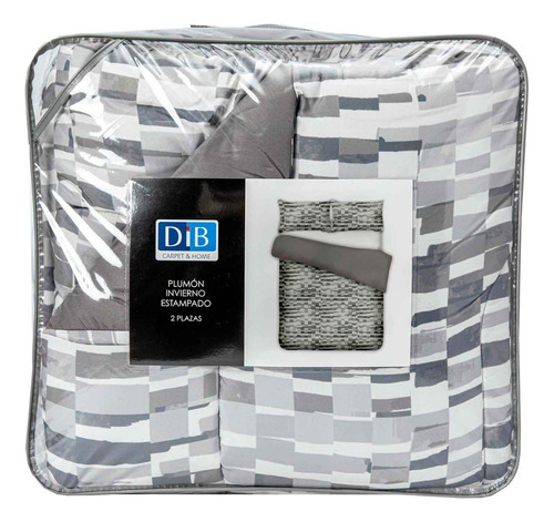 Plumon Reversible 2 Plazas Ladr. Gris