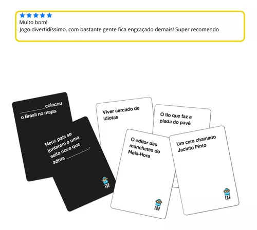 Jogo Cartas Fdp Foi De Propósito Original Zoeira Humor Ácido