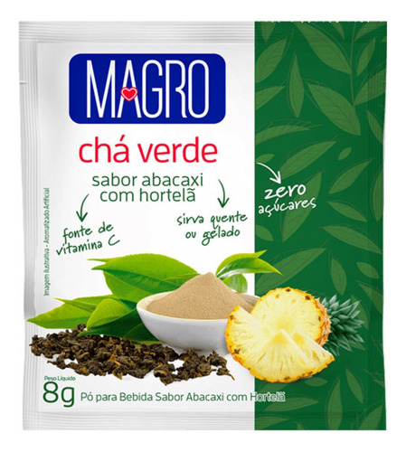 Chá Em Pó Zero Açúcar Magro 8g Sabores Diversos Kit Com 20