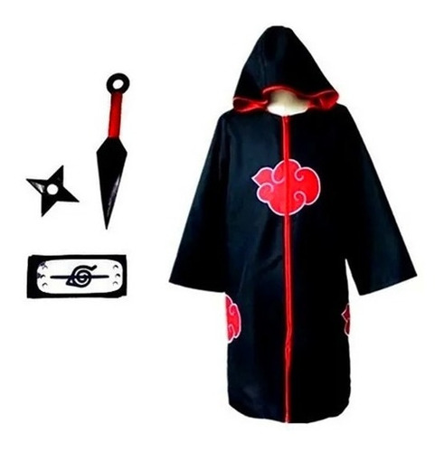 Cosplay Manto Akatsuki Itachi Kunai Naruto Shuriken A16