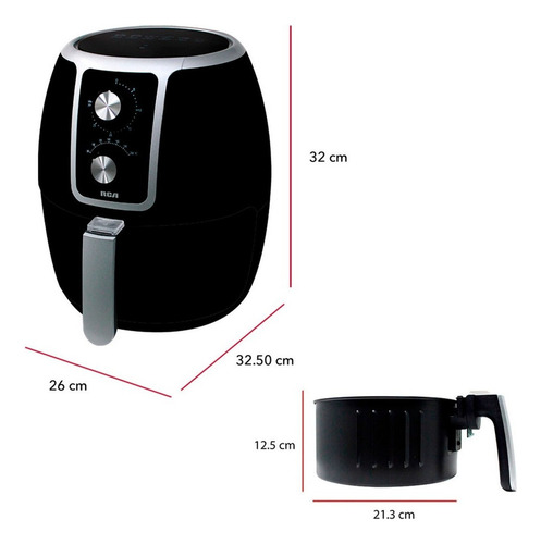 Freidora De Aire 3.5 L Rc-101 Temperatura Ajustable Rca