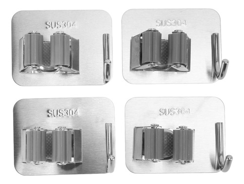 Soporte De Pared Para Escoba Para Fregonas, 4 Unidades