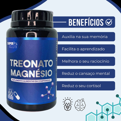 03 Treonato De Magnésio Treonina Premium Concentrado Super Shape