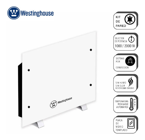 Imagen 3 de 10 de Panel Vitro Calefactor Westinghouse Electrico Wh-v2000