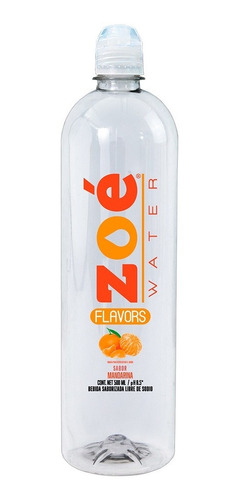 Agua Alcalina Zoé Water Flavors, 500ml - Mandarina, 12 Pz