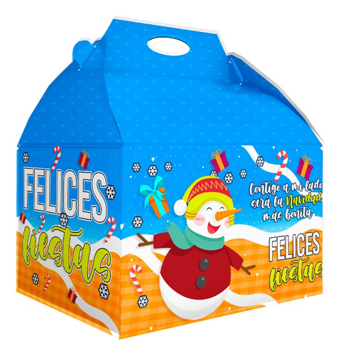 50 Caja Dulcera Bolo Fiesta Infantil Navidad 2