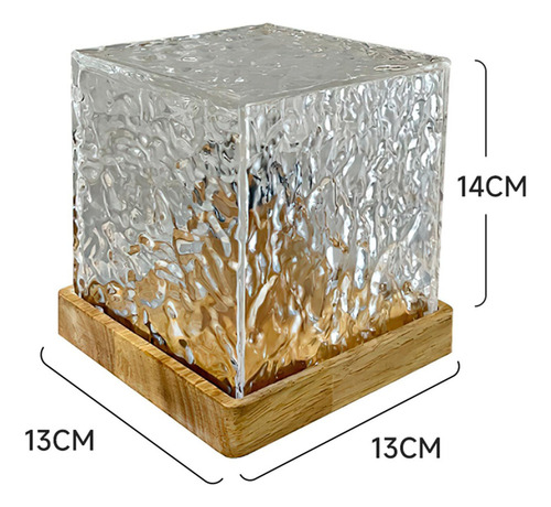 Lámpara De Mesa Con Efecto De Onda De Agua, Luz Nocturna