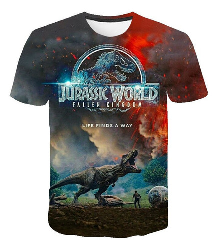 G Camiseta Con Estampado 3d De Parque Jurásico Para Niños