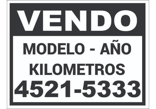 Sticker Calco Cartel Vendo Auto En Vinilo Autoadhesivo Plo