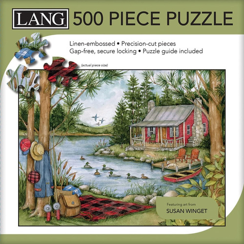 Lang 500pc Puzzle Pcnc, Picnic Junto Al Lago,