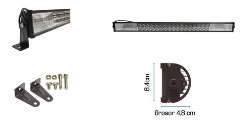 Faro Barra Recta 132cm 15750 Lm 225w Spot + Flood 4x4 6000k