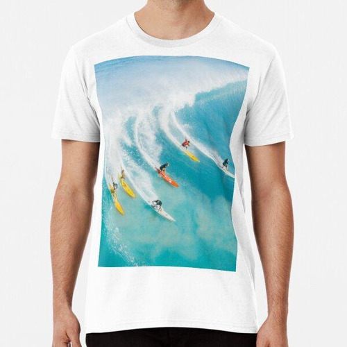 Remera Vista De Patinaje Sobre Las Olas Del Mar Algodon Prem