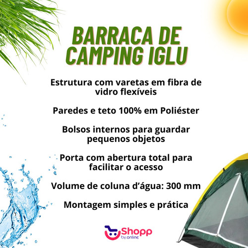 Barraca Acampamento Para Iglu Camping Impermeável 2 Pessoas