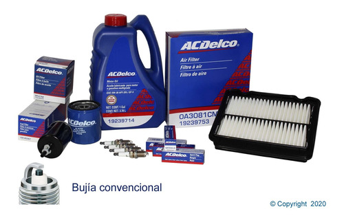 Kit Afinación Acdelco 20w50 Sae Chevrolet Aveo 1.6 2013