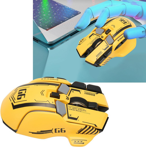 Mouse De Juegos Bluetooth Heeyzoki, Bluetooth Cableado De Mo