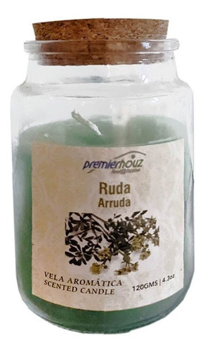 Vela Aromatica Ruda Frasco Vidrio 120grs