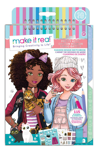 Cuaderno De Bocetos De Moda Para Niñas Con Calcomanías