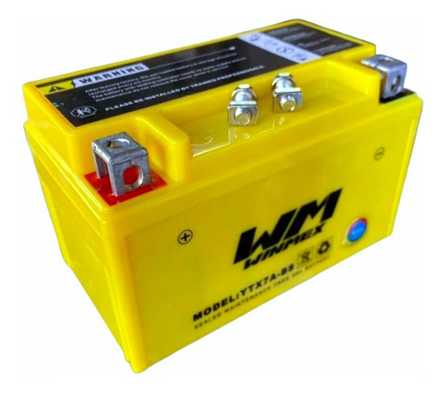 Bateria De Gel Ytx7a-bs Motoneta Ws Sport 150 Amarilla