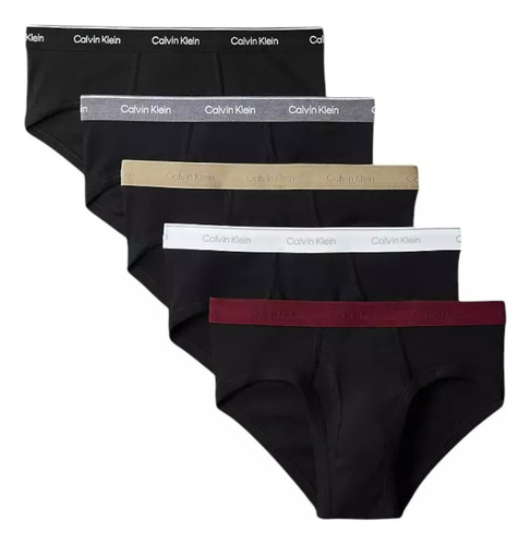 5 Pack De Trusas Calvin Klein De Algodon Hombre - Original
