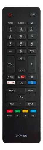 Control Remoto Televisión Tv Compatible Daewoo Con Aplicaciones 4k Uhd Hd