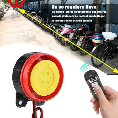 Alarma Antirrobo Moto Encendido Con Distancia Control Remoto