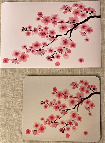 Skin Tapa De Notebook Medida Cliente+mouse Pad-flor De Cerez