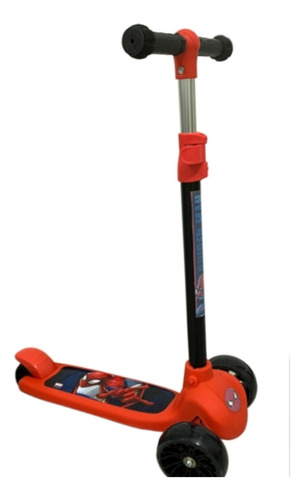 Patineta Scooter Con Luces Led Spiderman