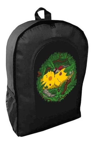 Mochila Negra Totoro Adulto / Escolar P7