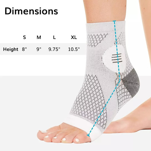 5 Pares De Meias Para Neuropatia, Mangas De Compressão L