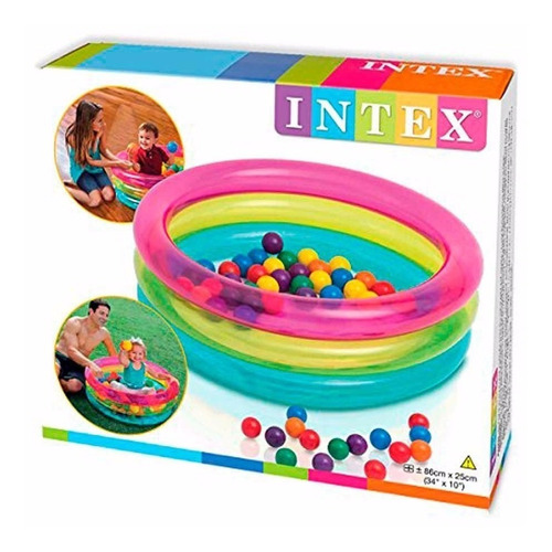 Piscina Inflável Com 50 Bolinhas Multicolor - Intex 48674