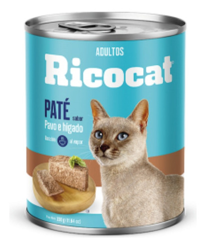 Pate Ricocat Pavo-higado Adultos X 330g X 12 Uni