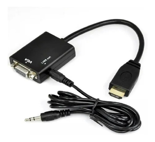 Convertidor Hdmi A Vga Ps3 Video Con Cable De Audio