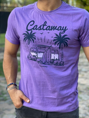 Imagen 2 de 6 de Remera 100% Algodón Cuello Redondo Para Caballero