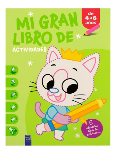 Mi Gran Libro De Actividades: Gato: Libro Infantil, De Varios Autores. 0, Vol. 1. Editorial Yoyo Books, Tapa Blanda, Edición Unica En Español, 2024