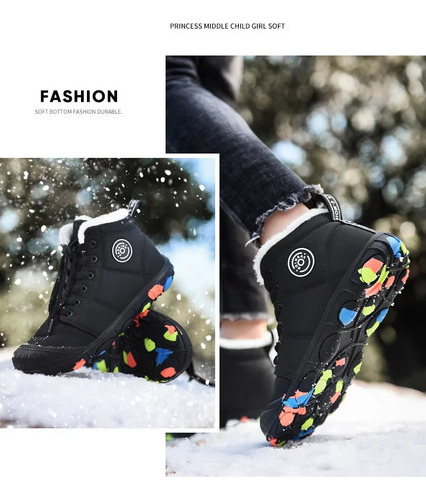 Botas De Nieve Impermeables De Invierno Para Niños Con Forro