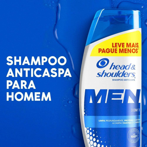 Kit C/ 6 Shampoo Men 3 Em 1 Anticaspa 650 Ml Head &