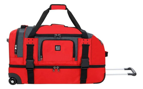 Maleta Duffle Ful Negro Bolsa De Viaje Ruedas De 30 Pulgadas