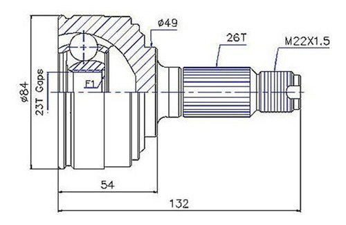 Junta Homocinetica Lado Rueda Trc 389 K Rover 416 Gsi Desde