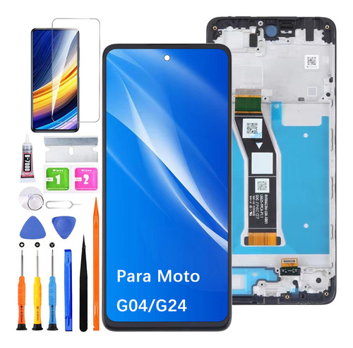 Pantalla Para Motorola Moto G04 Xt2421 Display Con Marco