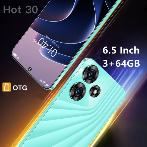 P Smartphone Hot30 Con Desbloqueo Lateral Con Huella Digital A