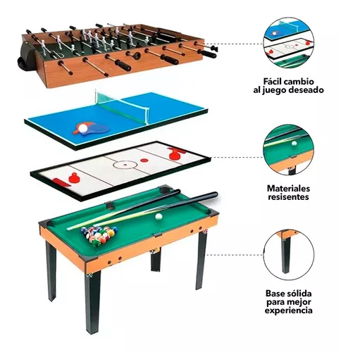 Mesa Multi Jogos Klopf 4x1 - Mesa, Sinuca, Ping Pong e Futebol de