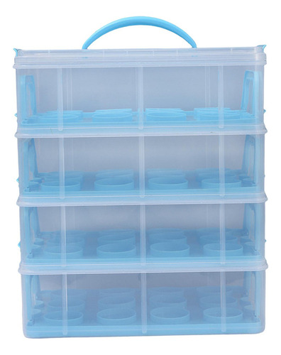Para Contenedor De Cupcakes Con Tapa Recipiente Para 4 .